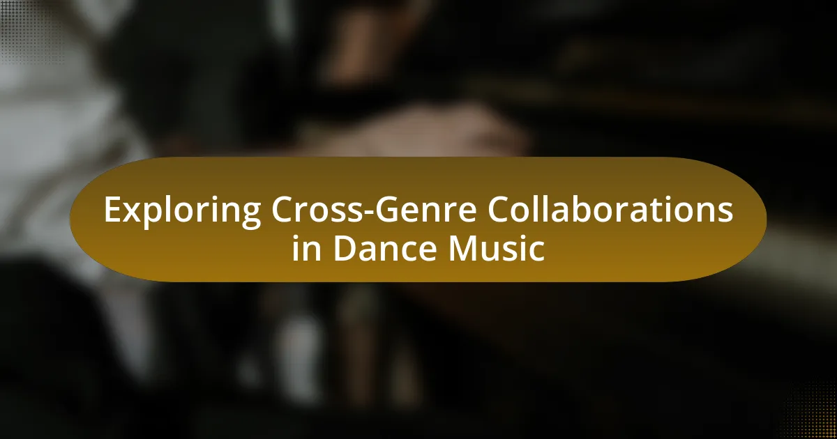 Exploring Cross-Genre Collaborations in Dance Music